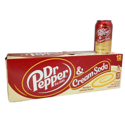 Dr Pepper - Cream Soda 355ml 12 Blikjes Dr Pepper - Cream Soda 355ml 12 Blikjes
