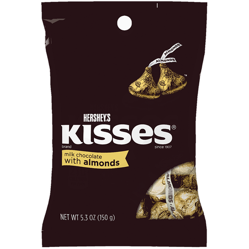 Hershey's - Kisses Milk Chocolate with Almonds 150 Gram