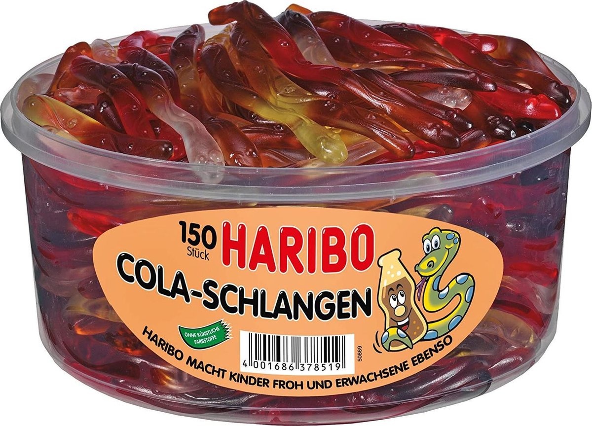 Haribo Haribo - Silo Cola Slangen 150 Stuks 1050 Gram