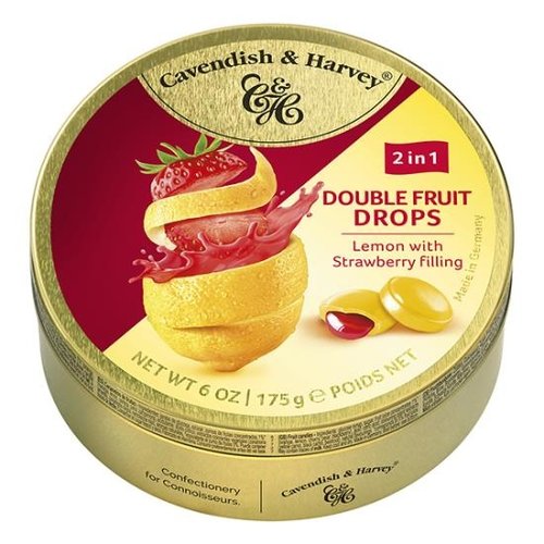 Cavendish & Harvey - Double Fruit Drops - Lemon Strawberry 175 Gram