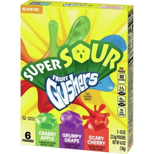 Betty Crocker - Super Sour Fruit Gushers 136 Gram