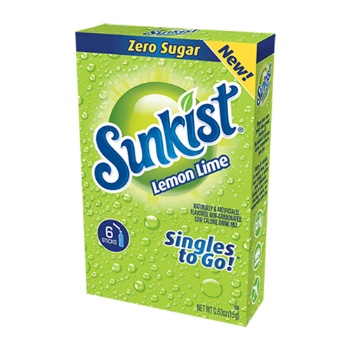 Sunkist - Lemon Lime Zero Sugar Singles to Go 15 Gram