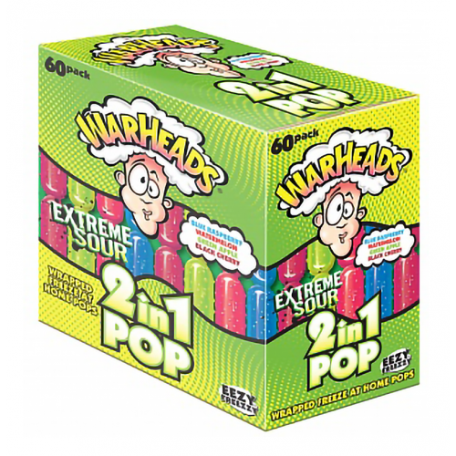 Warheads - 2 in 1 Freeze Pops 60 Stuks