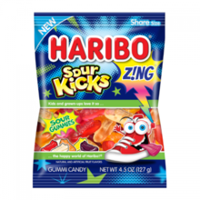 Haribo - Z!NG Sour Kicks Peg Bag 127 Gram