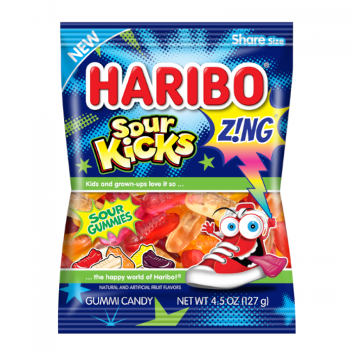 Haribo - Z!NG Sour Kicks Peg Bag 127 Gram