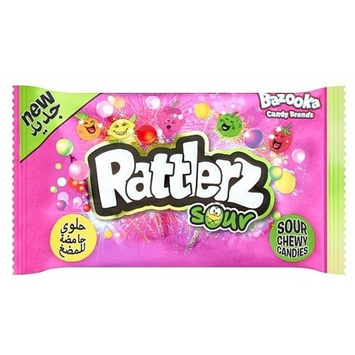 BazookaBazooka - Rattlerz Sour Chewy Candies 40 Gram - Big Baby Pop 32 Gram 1x - Copy