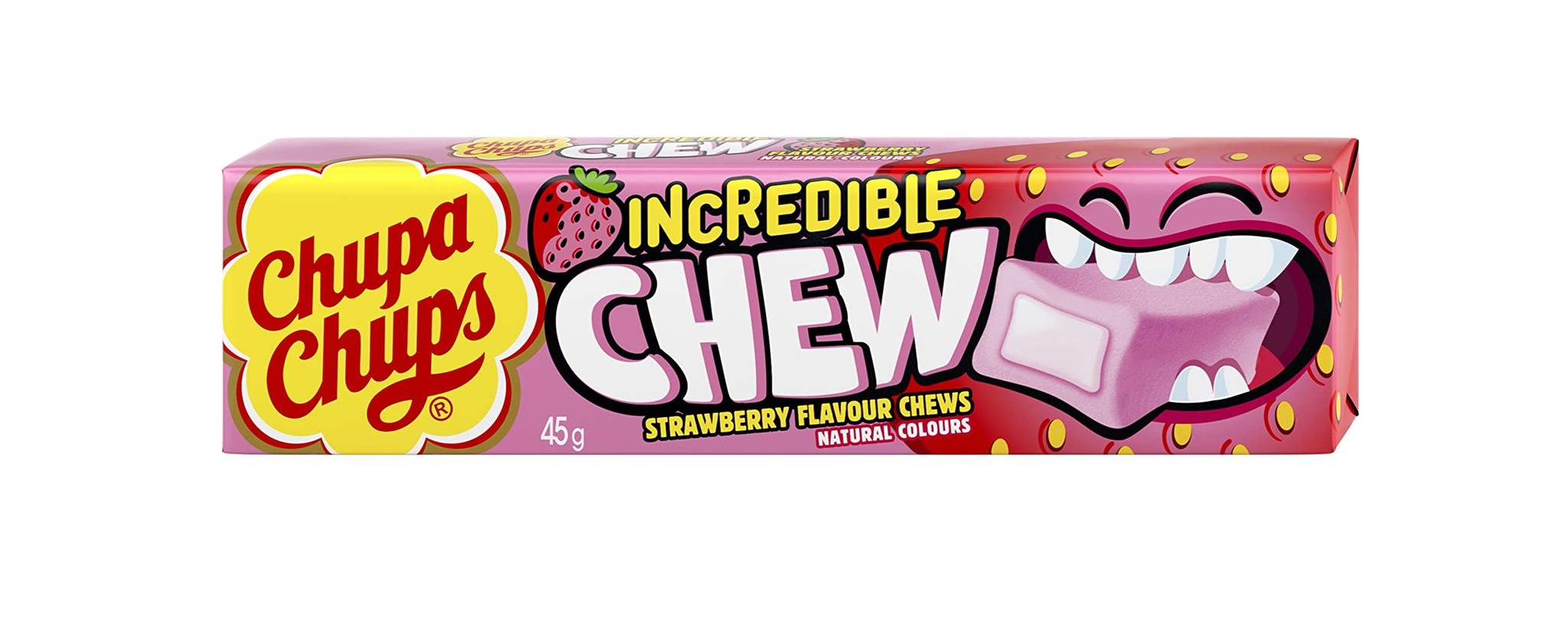 Chupa Chups Chupa Chups - Incredible Chew Strawberry 45 Gram
