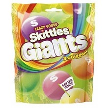 Skittles - Giants Sour Sweets 141 Gram