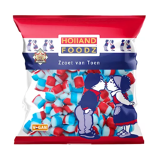 Holland Foodz - Rood Witte Blauwe Stokjes 500 Gram
