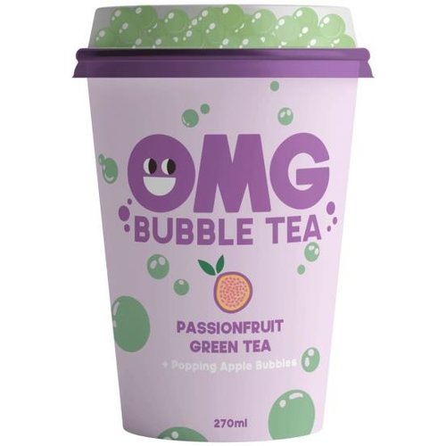 OMG Bubble Tea - Passionfruit Greentea 270ml