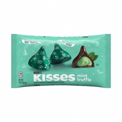 Hershey's - Dark Chocolate Kisses With Mint Truffle 255 Gram