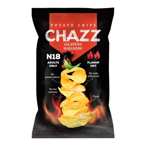 Chazz - 18+ Jalapeno & Habanero Potato Chips 90 Gram