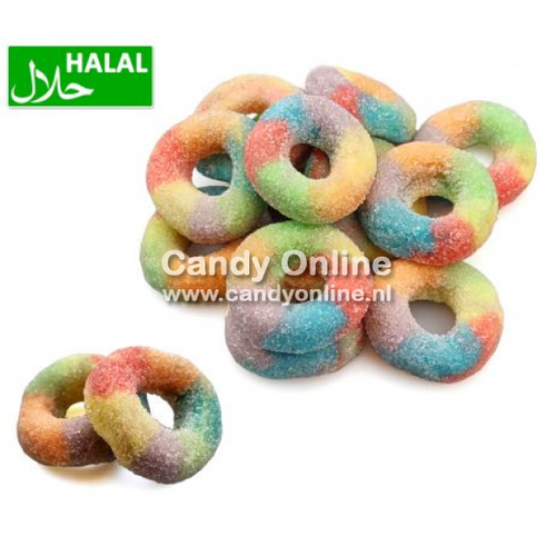 Dolce Plus -Sour Rainbow Rings 1 Kilo (Halal)