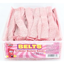 Jake - Sour Strawberry Belts 200 Stuks 1.6 Kilo (Halal)