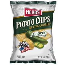 Herr's - Potato Chips Kettle Cooked Jalapeno 142 Gram