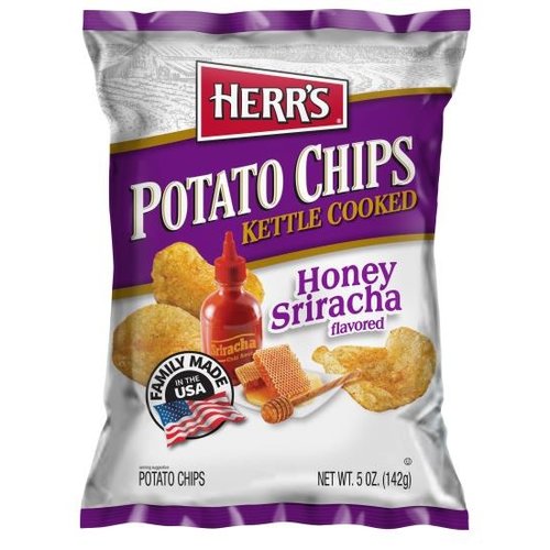 Herr's - Potato Chips Kettle Cooked Honey Siracha 142 Gram