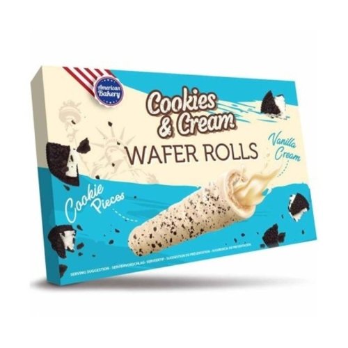 American Bakery - Wafer Rolls Cookies & Cream 120 Gram