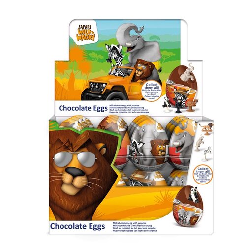 Chocolate Eieren - Wild Wacky Safari 20 Gram 24 Stuks