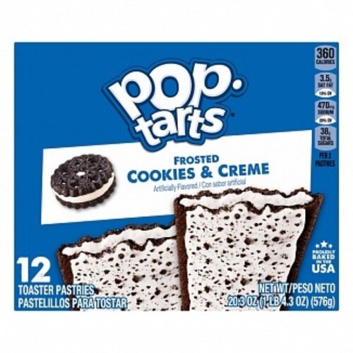 Kellogg's - Pop-Tarts Frosted Cookies & Creme 576 Gram
