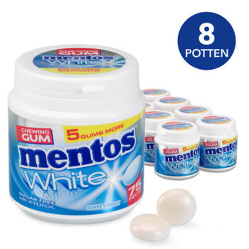 Mentos - White Sweetmint Gum 8 Stuks Mentos - White Sweetmint Gum 8 Stuks