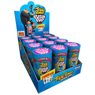 Bazooka - Triple Push Pop 12 Stuks