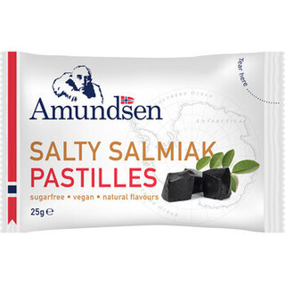 Amundsen - Pastilles Salty Salmiak 25 Gram 24 Stuks