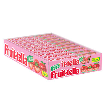 Fruit-tella Fruit-Tella - Aardbei Vegan 20 Stuks