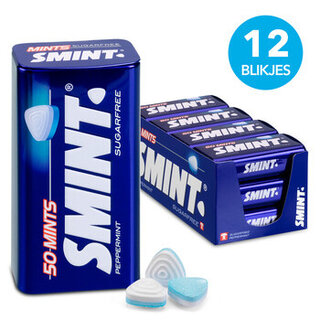 Smint - Peppermint 50 Mints 12 Stuks