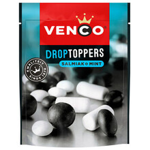 Venco - Droptoppers Salmiak Mint 215 Gram 10 Stuks