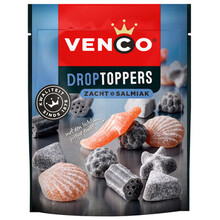 Venco - Droptoppers Zacht & Salmiak 205 Gram 10 Stuks