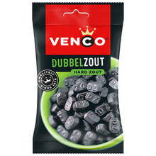 Venco - Dubbelzoute Drop 120 Gram 12 Stuks