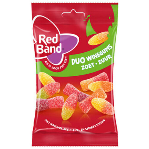 Red Band - Duo Winegums Zoet Zuur 120 Gram 12 Stuks