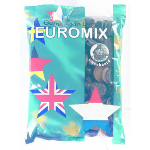 Likkebaard - Euromix Gemengde Drop 750 Gram 12 Stuks