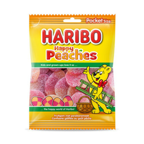 Haribo - Happy Peaches 75 Gram 28 Stuks