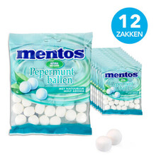 Mentos - Pepermuntballen 242 Gram 12 Stuks