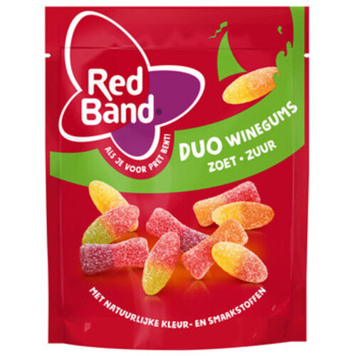 Red Band - Duo Winegums Zoet Zuur 205 Gram 10 Stuks Red Band - Duo Winegums Zoet Zuur 205 Gram 10 Stuks