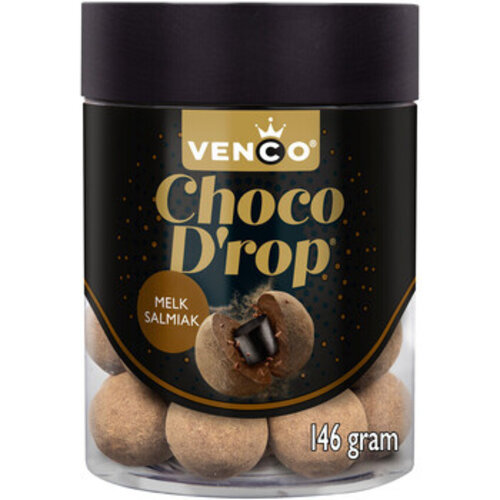 Venco - Chocodrop Melk Salmiak 146 Gram 6 Stuks