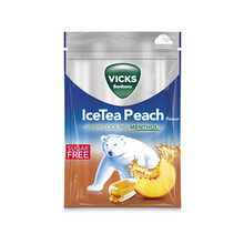 Vicks - Ice Tea Peach Suikervrij 72 Gram 20 Stuks