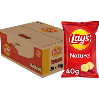 Lays Natural Chips 20 Zakken a 40 Gram