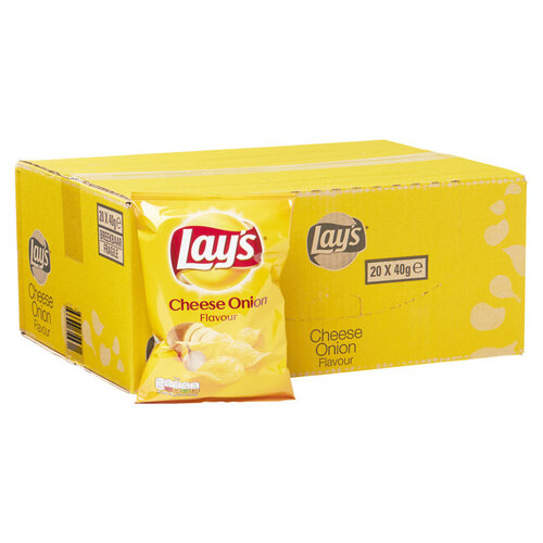 Lays Cheese Onion Chips 20 Zakken a 40 Gram