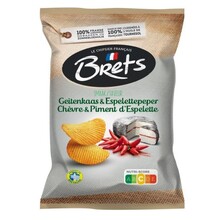 Brets - Geitenkaas & Espelettepeper Chips 125 Gram 10 Stuks