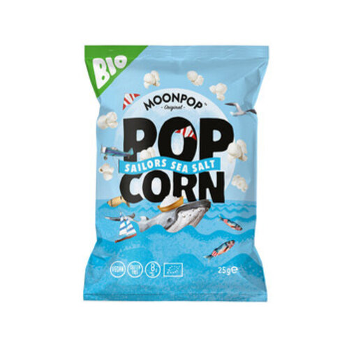 Moonpop - Popcorn  Sea Salt Bio 25 Gram 16 Stuks