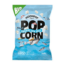 Moonpop - Popcorn  Sea Salt Bio 60 Gram 6 Stuks