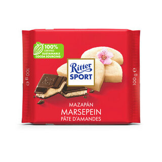 Rittersport - Marsepein 100 Gram 12 Stuks