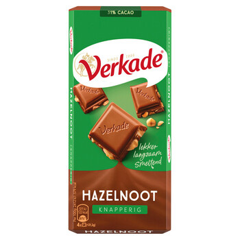 Verkade Verkade - Hazelnoot Knapperig 111 Gram 10 Stuks