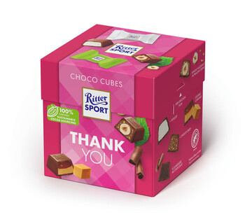 Ritter Sport Rittersport - Chococubes Thank You 176 Gram 8 Stuks