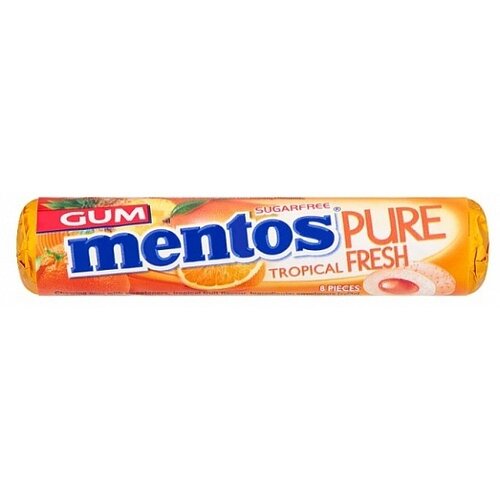 Mentos - Gum Pure Fresh Tropical Suikervrij 16 Gram