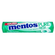 Mentos - Gum Pure Fresh Spearmint Suikervrij 16 Gram