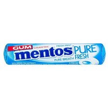 Mentos - Gum Pure Fresh Mint Suikervrij 16 Gram