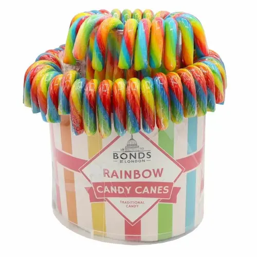 Rainbow Candy Cane Fountain 20 Gram 60 Stuks